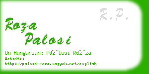 roza palosi business card